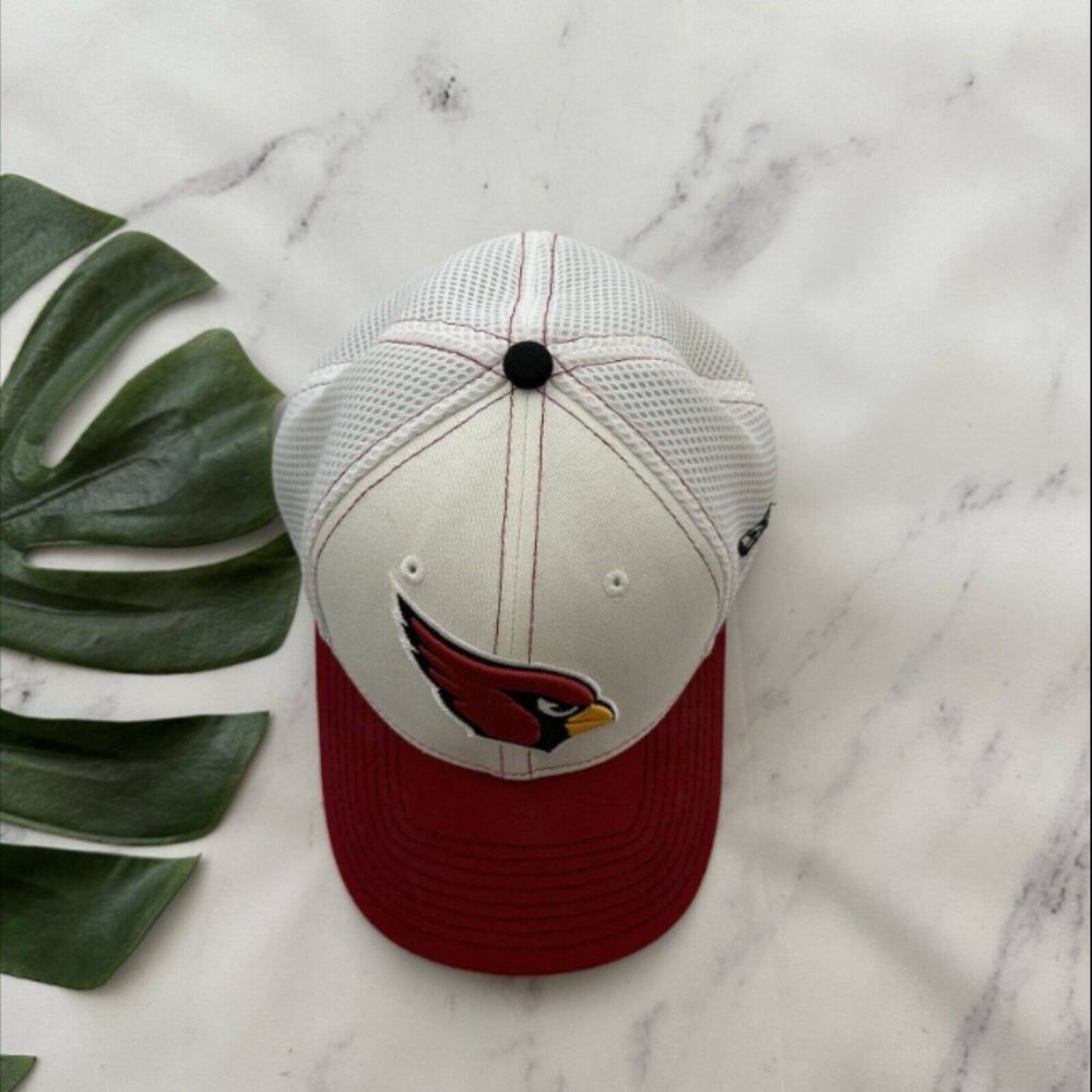 New Era Arizona Cardinals NFL Team Fitted Hat Size S-M White Red 39Thirty - Picture 1 of 5